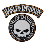 Parches Bordados Calavera Willie G Y Harley Davidson Cycles