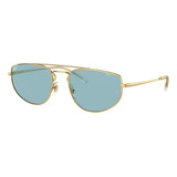 Ray-ban Rb3668 001/q2 Square Shape Azul Transparente Dorado