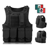 Chaleco Táctico Militar Paintball Airsoft Removibles Bolsos