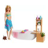 Muñeca De Baño De Espuma Barbie Fizzy Bath Mattel, Gjn32