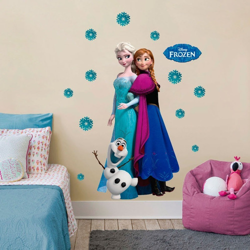 Vinilo Decorativo Princesa Elsa Y Anna Calcomanía Frozen 03