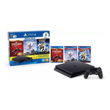 Sony Playstation 4 Slim 1tb Mega Pack: Marvel's Spider-man/horizon Zero Dawn Complete Edition/ratchet & Clank Cor  Preto-azeviche (semi-novo)