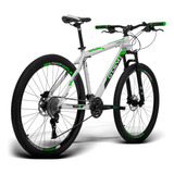 Bicicleta Aro 29 Gts 27v F. Hidráulico Trava Guidão Expert P Cor Branco-verde Tamanho Do Quadro 21