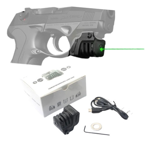 Mira Usb Laser Tactica Glock Taurus Sig Sauer 9mm Xchws C  