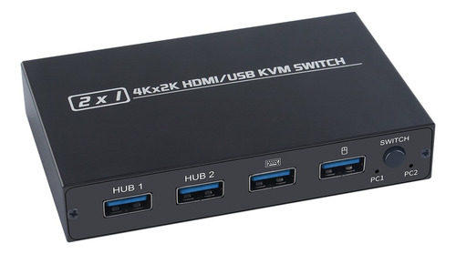 Hd Am-kvm 201cl Conmutador Kvm Hdmi/usb 2 En 1 Compatible Co