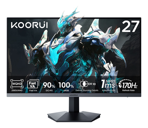 Monitor Gamer Koorui 27 Inch 2k Qhd 170hz 1ms Freesync Hdr10