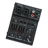 Mesa De Mezclas Dj Mini Broadcast Ammoon Mixer De 2 Canales