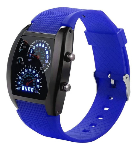 Reloj Led Pulsera Tacometro Tablero Auto Novedad Tuning Full