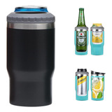 Portalatas 4 En 1 Acero Inoxidable Vaso 14oz Premium 