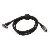 Cable Usb C De 90 Grados Con Enchufe Británico, 4k, 60 Hz, C