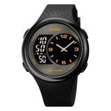 Reloj Skmei 1899 Deportivo Digital Y Agujas Sumergible Gold