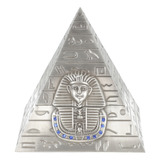 Caja De Almacenamiento De Metal Con Decoración Piramidal
