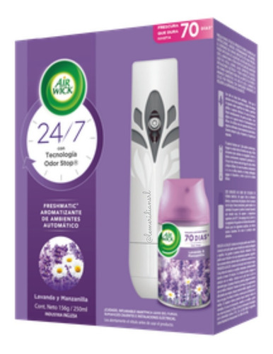 Dispenser Aromatizador Automatico Airwick Matic + Pilas 