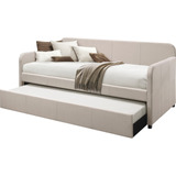 Cama Canguro Beige Elegante, Daybed Minimalista 