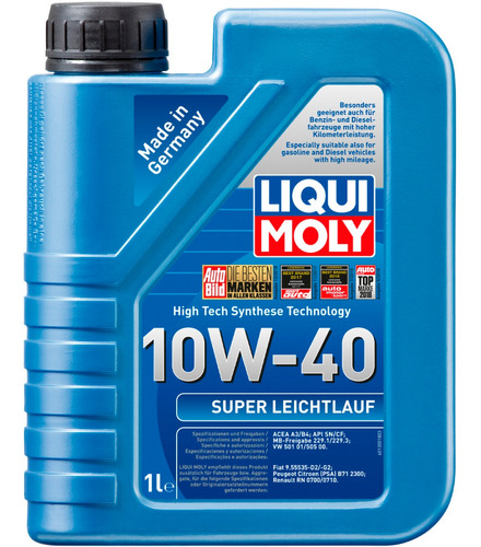 Aceite Motor Liqui Moly Super Leichtlauf 10w40 Sintético 1l