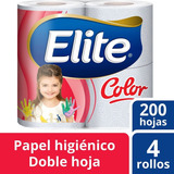 Papel Higiénico Elite Color Doble Hoja 4 Rollos