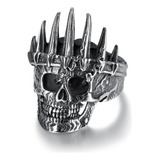 Anillo Calavera Con Corona Death King Poppe Arg