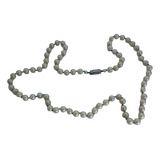 Collar Vintage De Perlas Sinteticas Con Broche De Plata