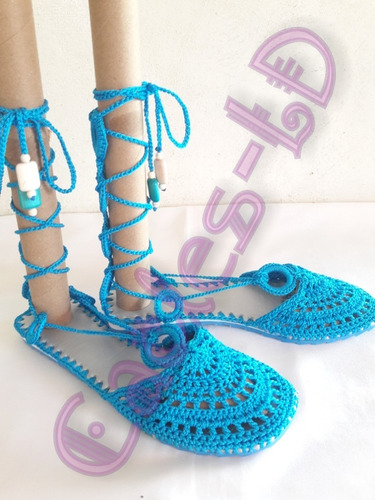 Zapatos Tejidos Crochet Dama Artesanal 100% Lavable.