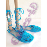 Zapatos Tejidos Crochet Dama Artesanal 100% Lavable.