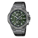 Reloj Hombre Casio Efv-640dc-3avudf Edifice Color De La Correa Negro Color Del Bisel Negro Color Del Fondo Verde