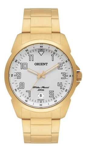 Relógio Orient Masculino Dourado Analógico Elegância Luxo   