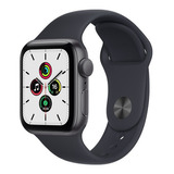 Apple Watch Se (gps, 40mm) - Caixa De Alumínio Cinza-espacial - Pulseira Esportiva Meia-noite