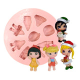 Molde Silicone - Aplique Laços Bonecas Mini Girls 06- 4,5cm 