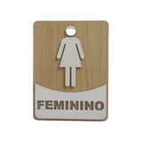 Placa Sinalização Banheiro Feminino Decoração 20x15