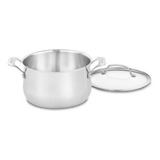 Olla Holandesa De Acero Inoxidable Cuisinart 5l,plateada