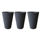 Kit 3 Vasos Planta Flor Grande Coluna Decorativo Jardim Nº4