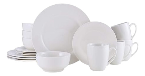 Vajilla Blanca Porcelana 16 Piezas Fina New Bone Resistente 