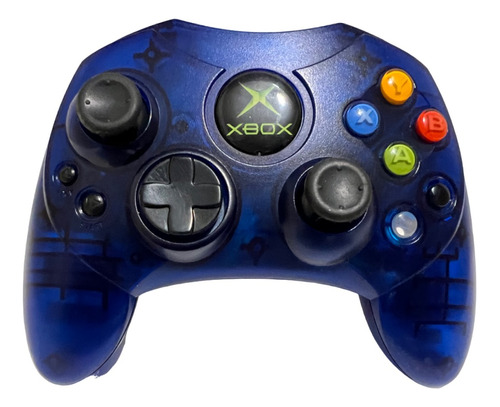 Control Xbox Clásico Azul Traslucido Original 
