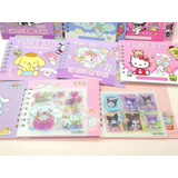 Libreta Con Stickers Sanrio Kawaii Color Rosa Claro