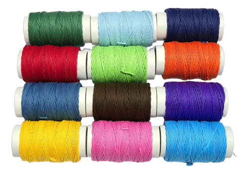 Hilo Cáñamo Colores Surtidos 12 Piezas 10g 25m