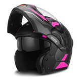 Capacete Escamoteável Captiva Stronger Faster Fosco Etceter Cor Rosa Tamanho Do Capacete 58