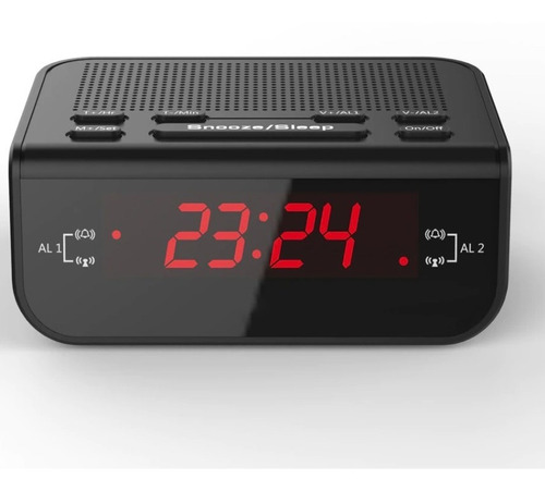 Relógio Digital Elétrico Despertador Alarme Mesa Radio Fm Am