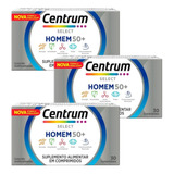 Kit Centrum Select Homem 50+ C/ 3 Cx De 30 Comprimidos Cada