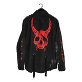 Demon Hunter Skull Gothic Harajuku Hombre Negro Ch