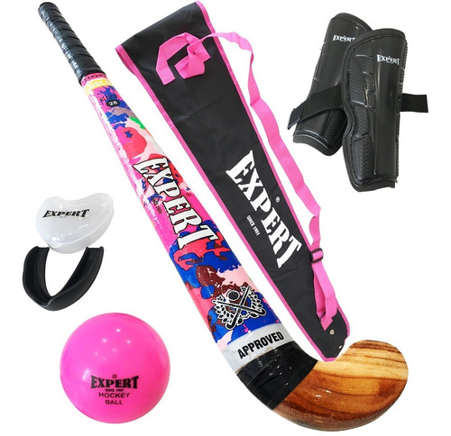 Combo Palo Hockey Reforzado Expert Gold +acc 28a37.5  El Rey