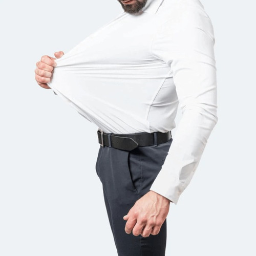 Camisa Social Masculina Slim Com Elastano Premium