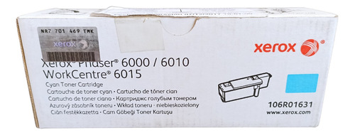 Toner Xerox 106r01631 Cyan Original Nuevo Para Phaser 6000