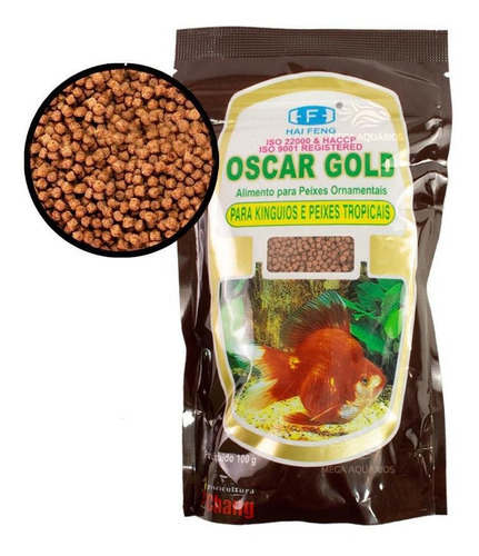 Ração P/ Peixes Oscar Gold 500 Gr Aquário Alevinos E Peixes