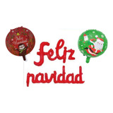 Globi® Set De Globos Decoración Frase Feliz Navidad+2globos 