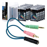 Paquete 10 Cable Divisor Micrófono Audífonos 3.5mm Auxiliar