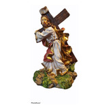 Figura Jesús Llevando La Cruz Con Luz