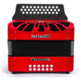 Farinelli 3012frhg Acordeón Botones Premium 5 Voces Rojo Fa