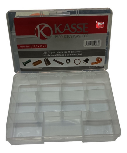 Gavetero Joyero Pastillero Caja Organizadora 22.5x15x5 Kasse Color Transparente