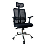 Silla De Oficina Ejecutiva Ergonómica Ajustable Con Cabecera