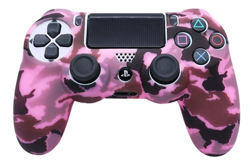 Funda Camuflada Ps4 Joystick Play 4 + 2 Cubregrips De Regalo